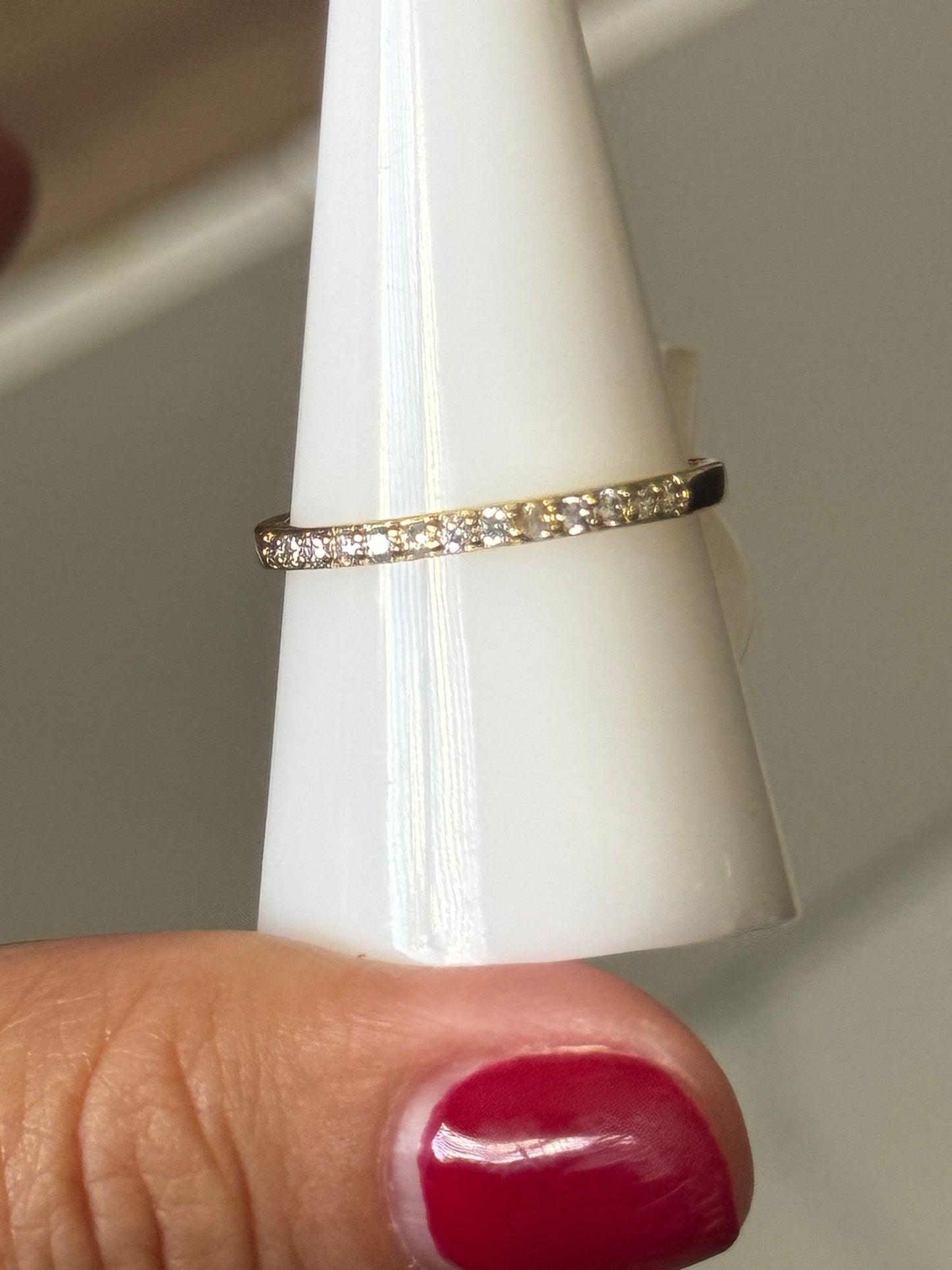 Minimal Sparkle Band Ring