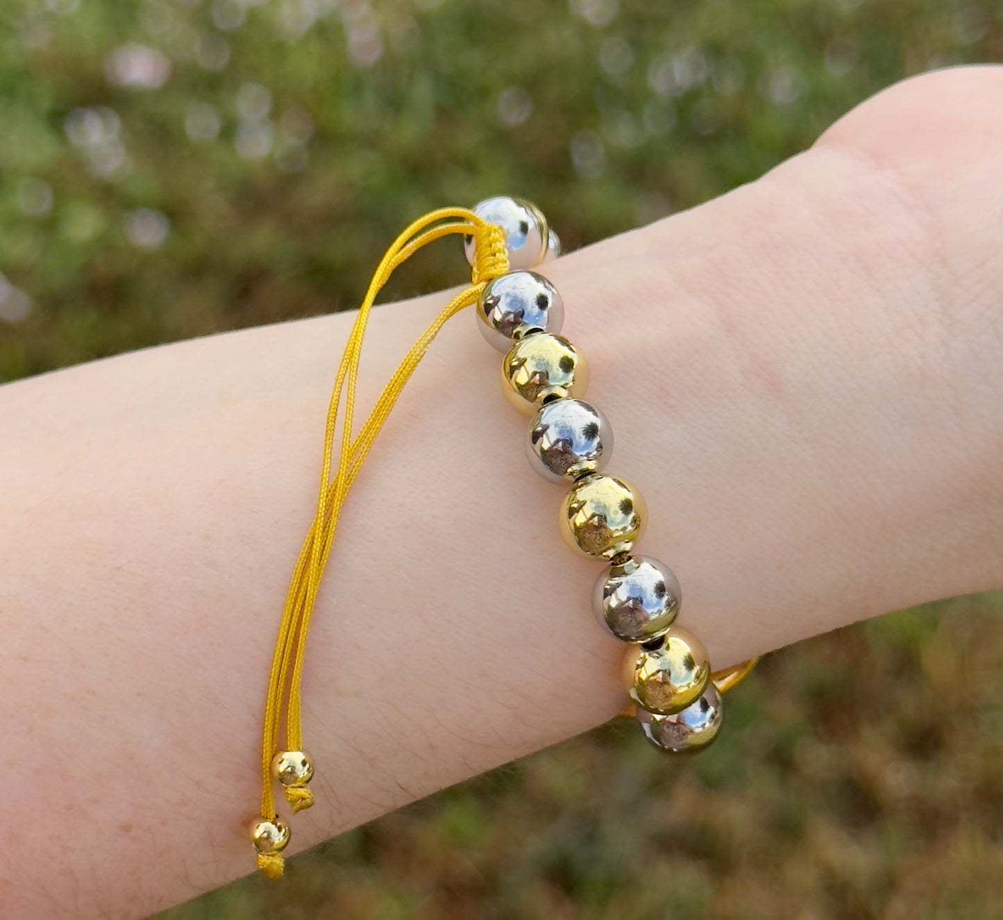 Two Tone Beaded Bracelet
