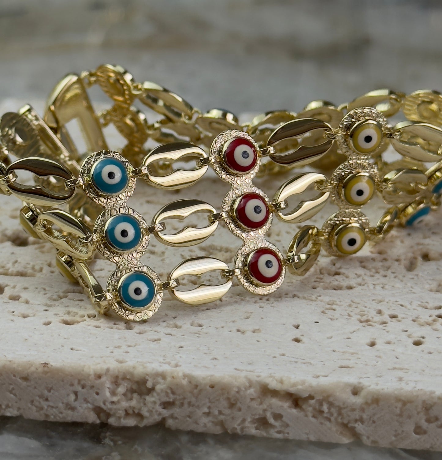 3 Layer Turkish Eye Bracelet