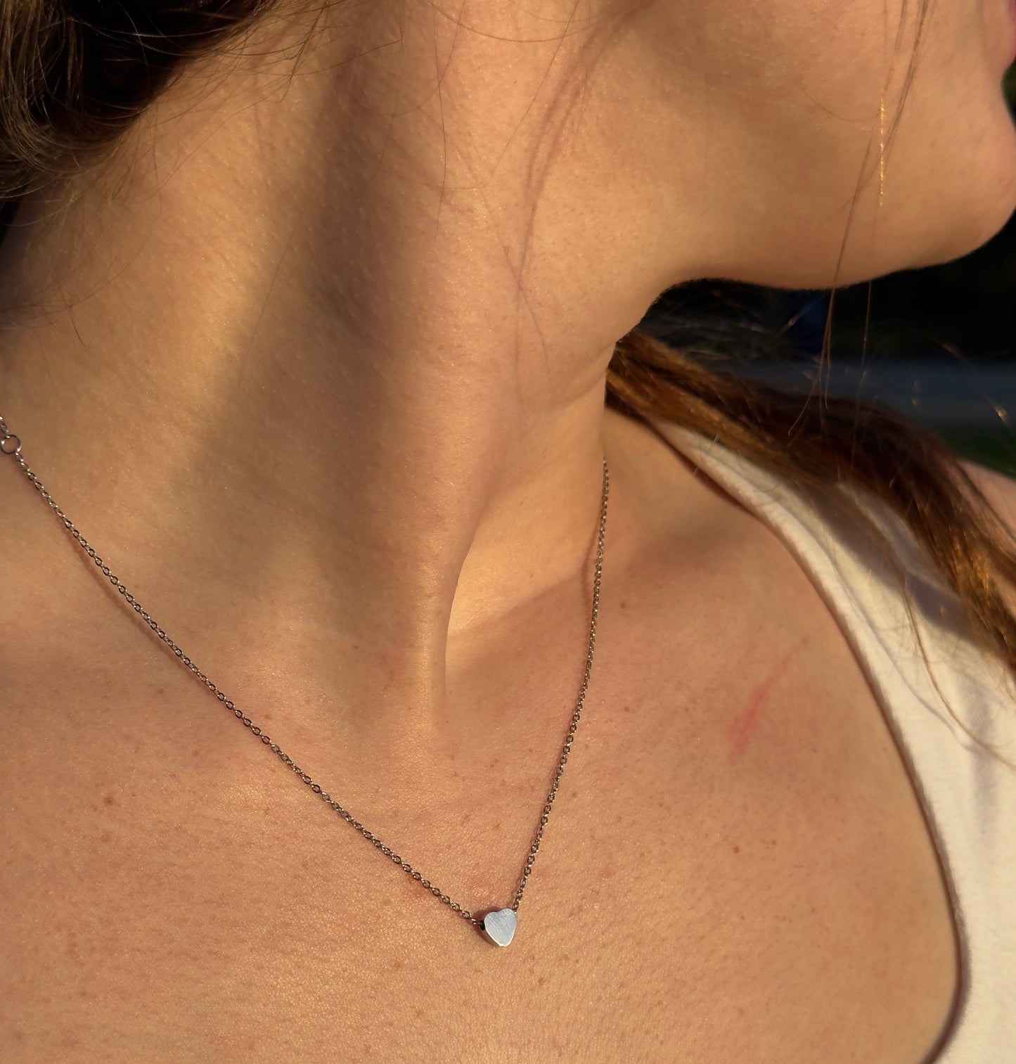 Minimalist Heart Charm Necklace