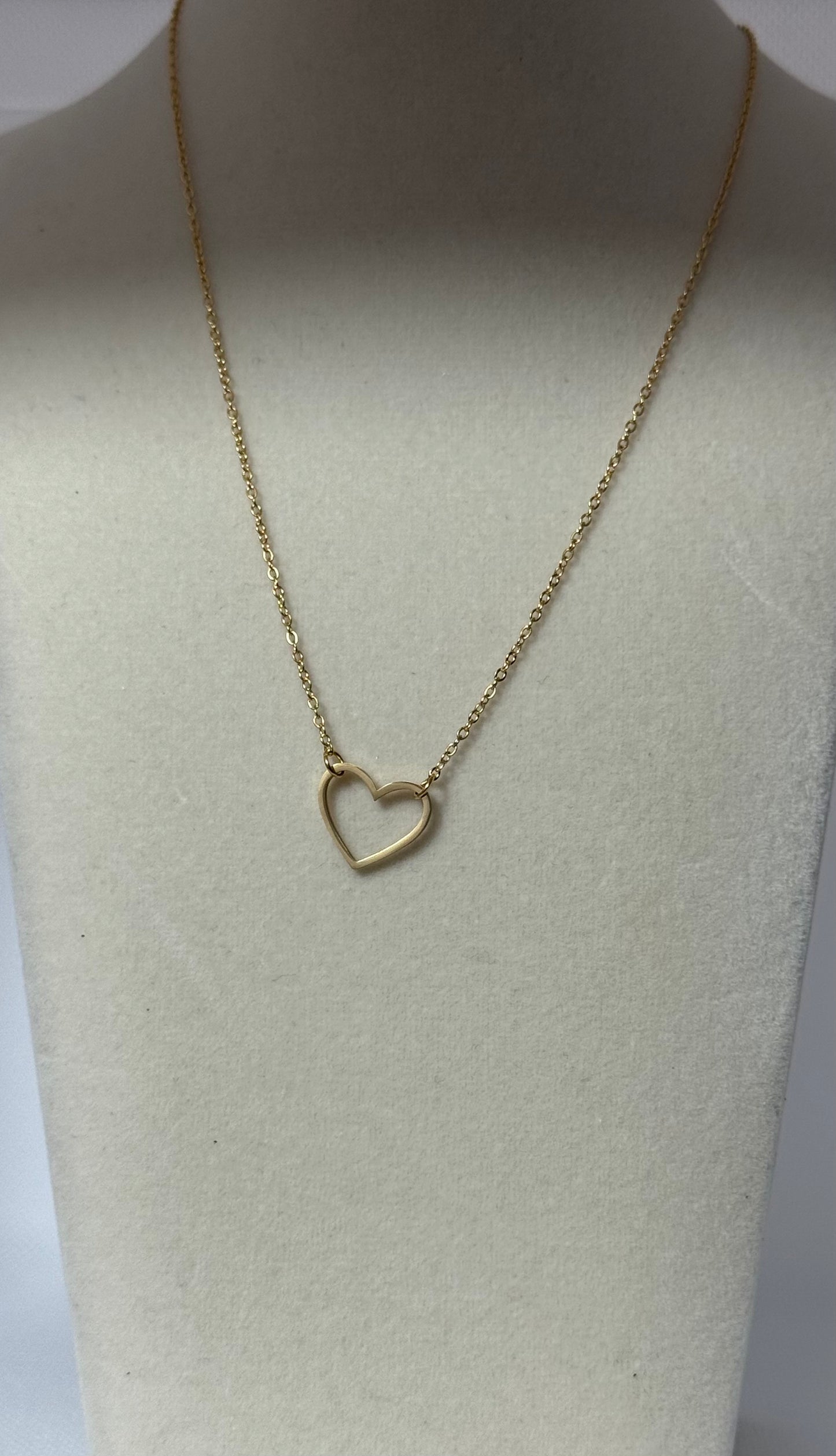 Minimalist Open Heart Necklace