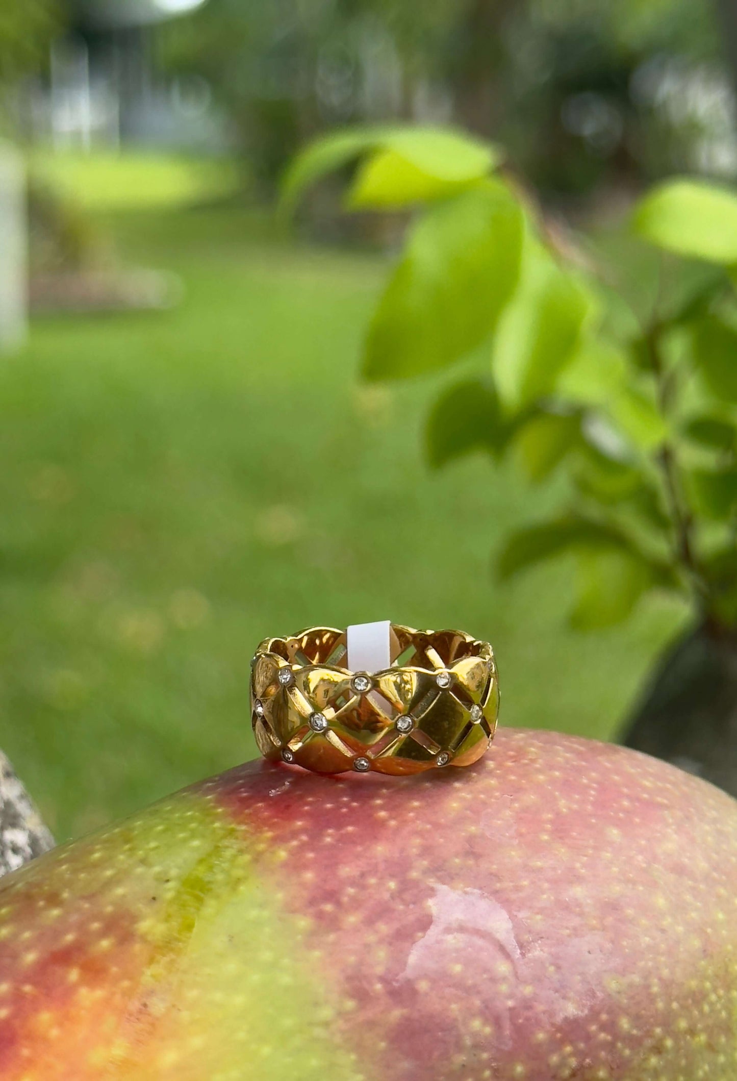 Multi- Crystal Band Ring