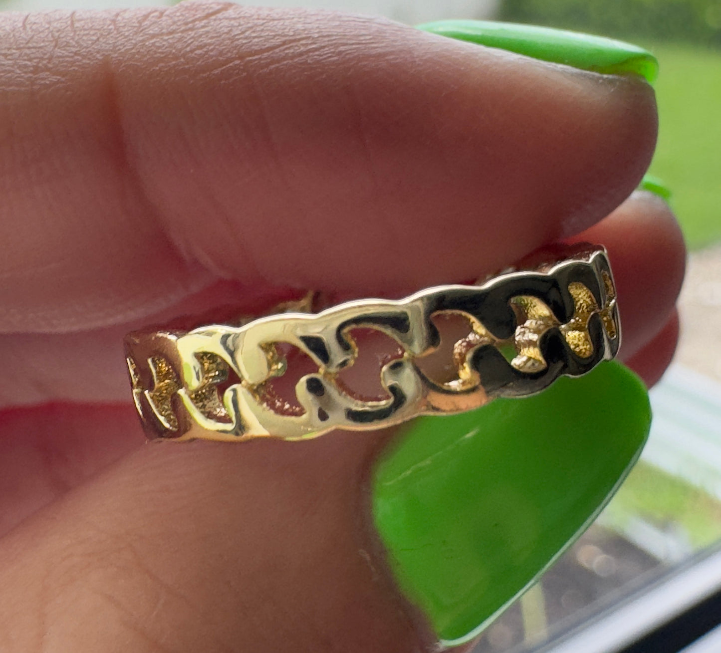 Textured Band Solitaire Ring