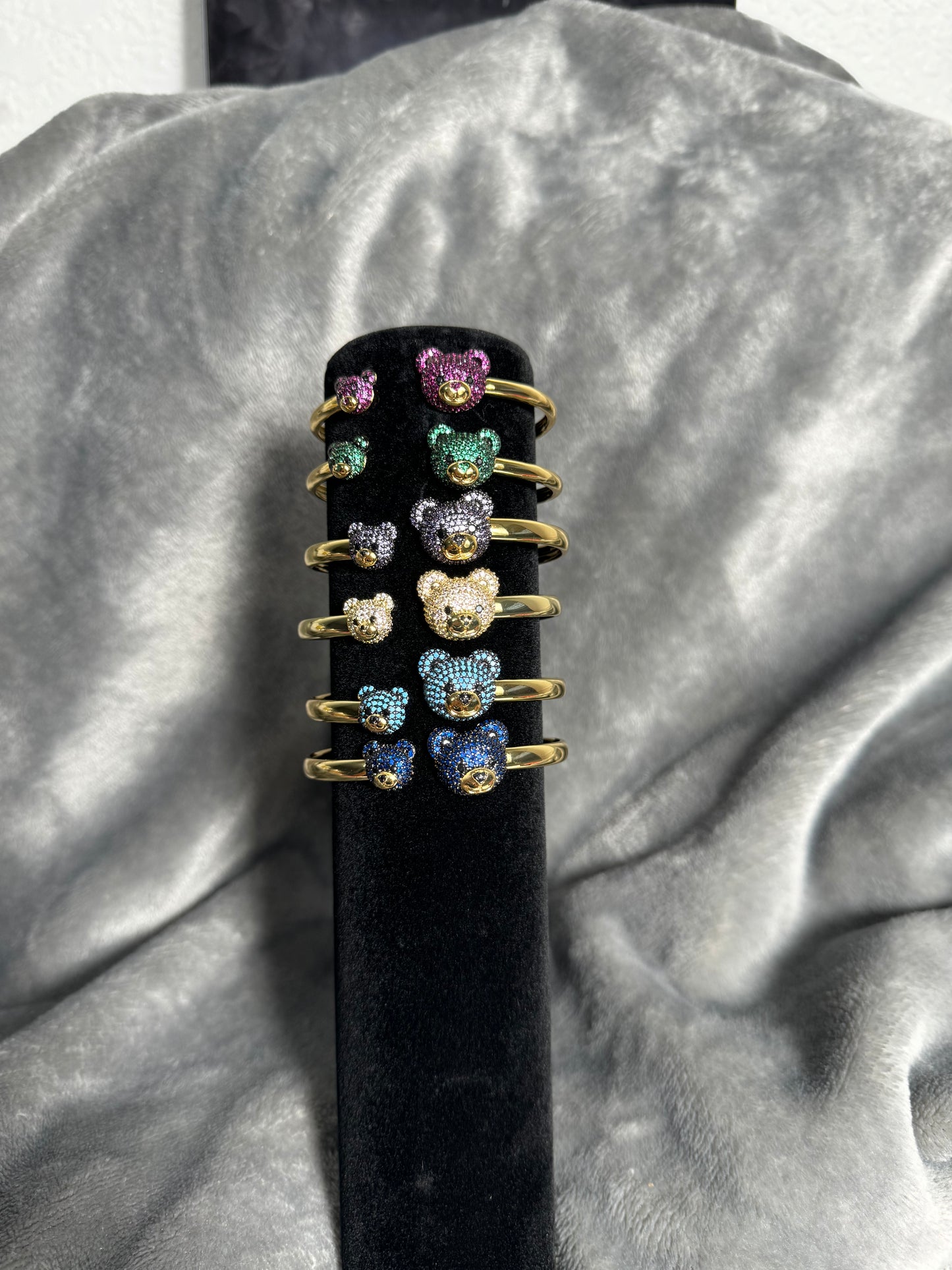 Brazaletes de circonitas color oso