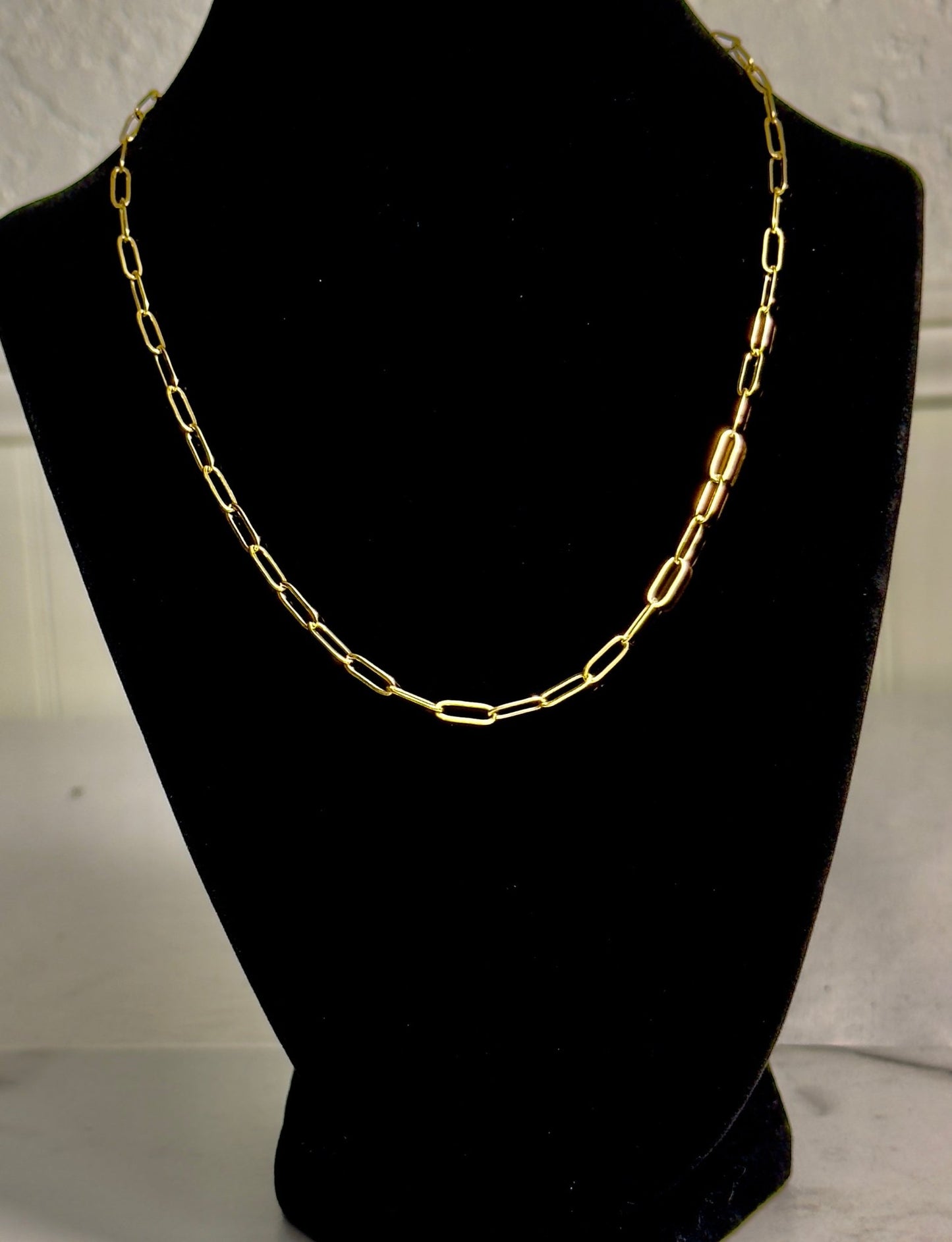 Paper clip chain gold - Figi Jewels