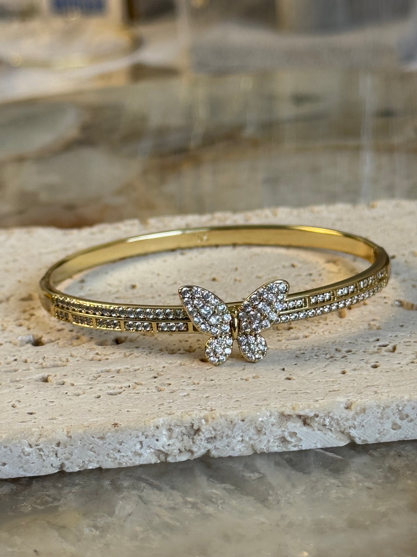 Butterfly Zirconium Bangle