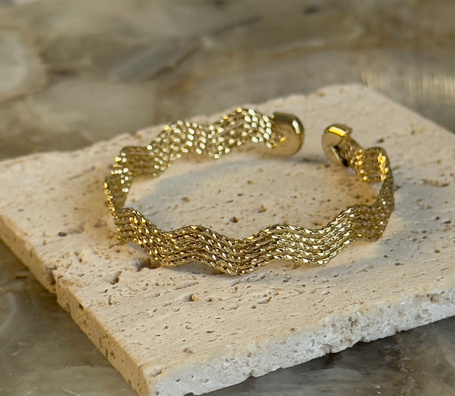 Textured Cuff Bangle