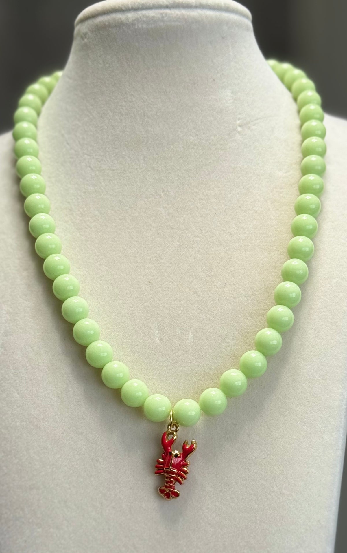 Handmade Acrylic Beaded Charm Necklace