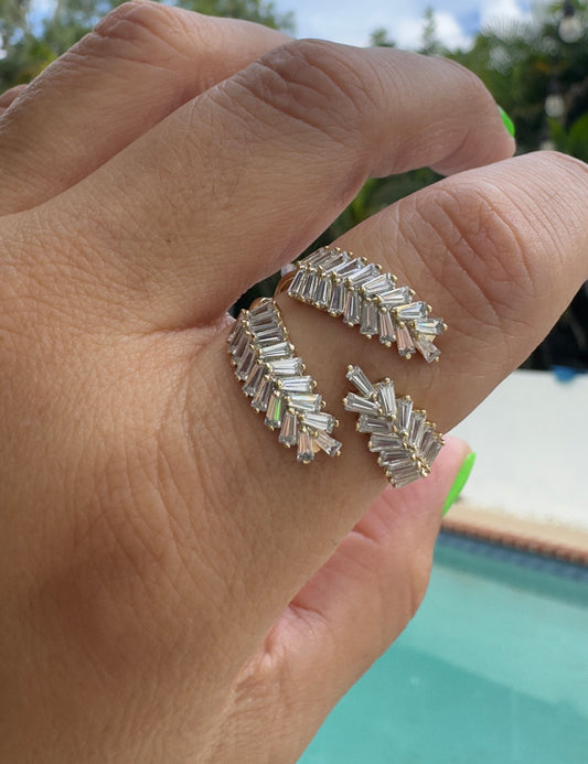 Leaf Crystal Ring