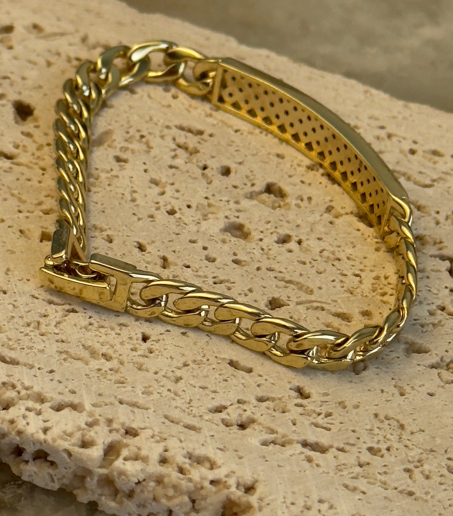 Diamond Cut Cuban Bracelet Plate