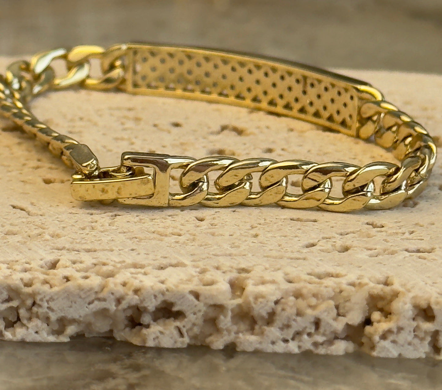 Diamond Cut Cuban Bracelet Plate