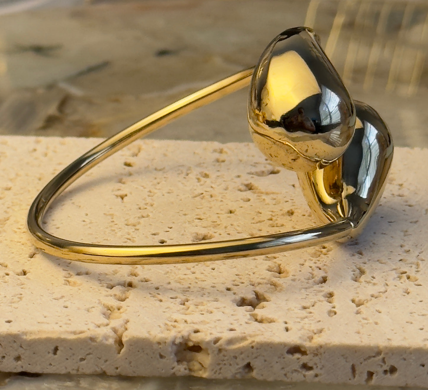 Double Tear Drop Cuff Bangle