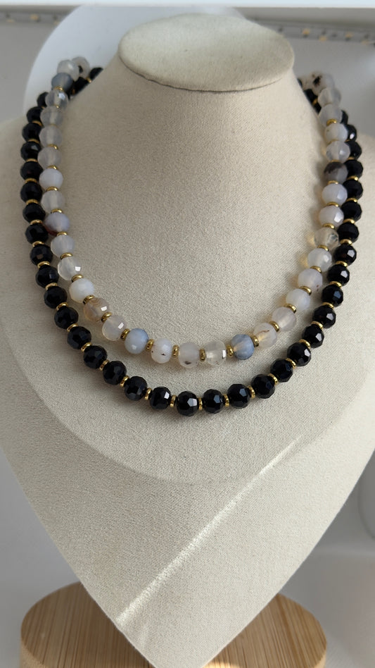 Cloud Agate Beaded Choker