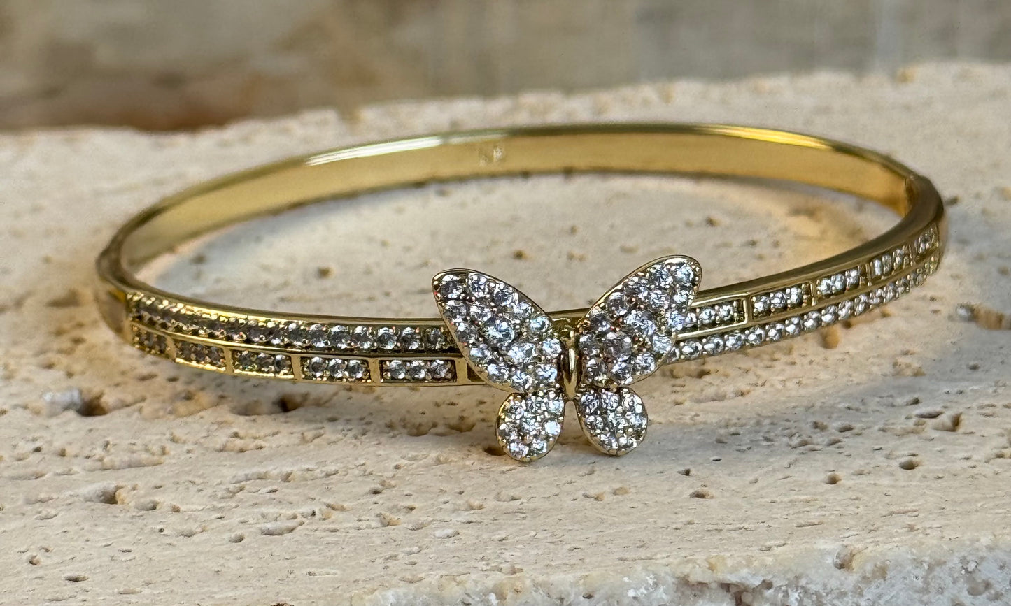 Butterfly Zirconium Bangle