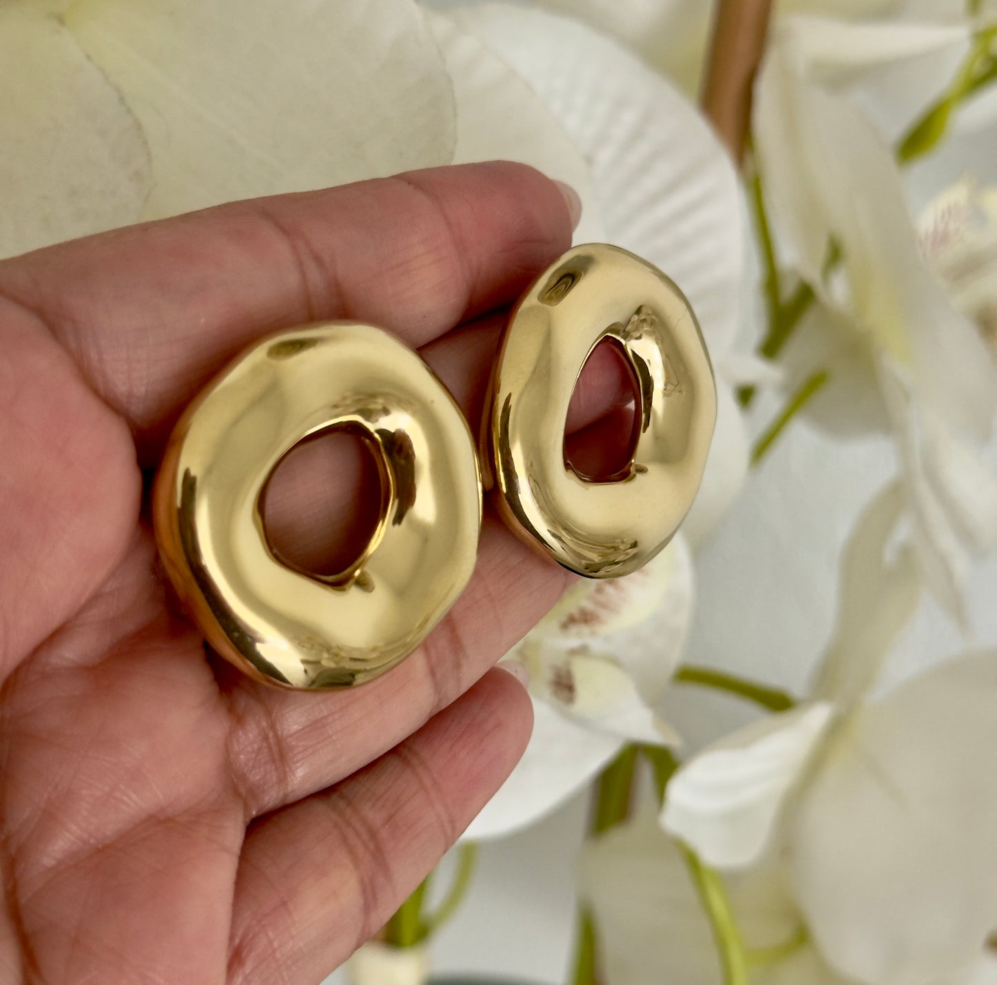 Bold Chunky Circle Earrings