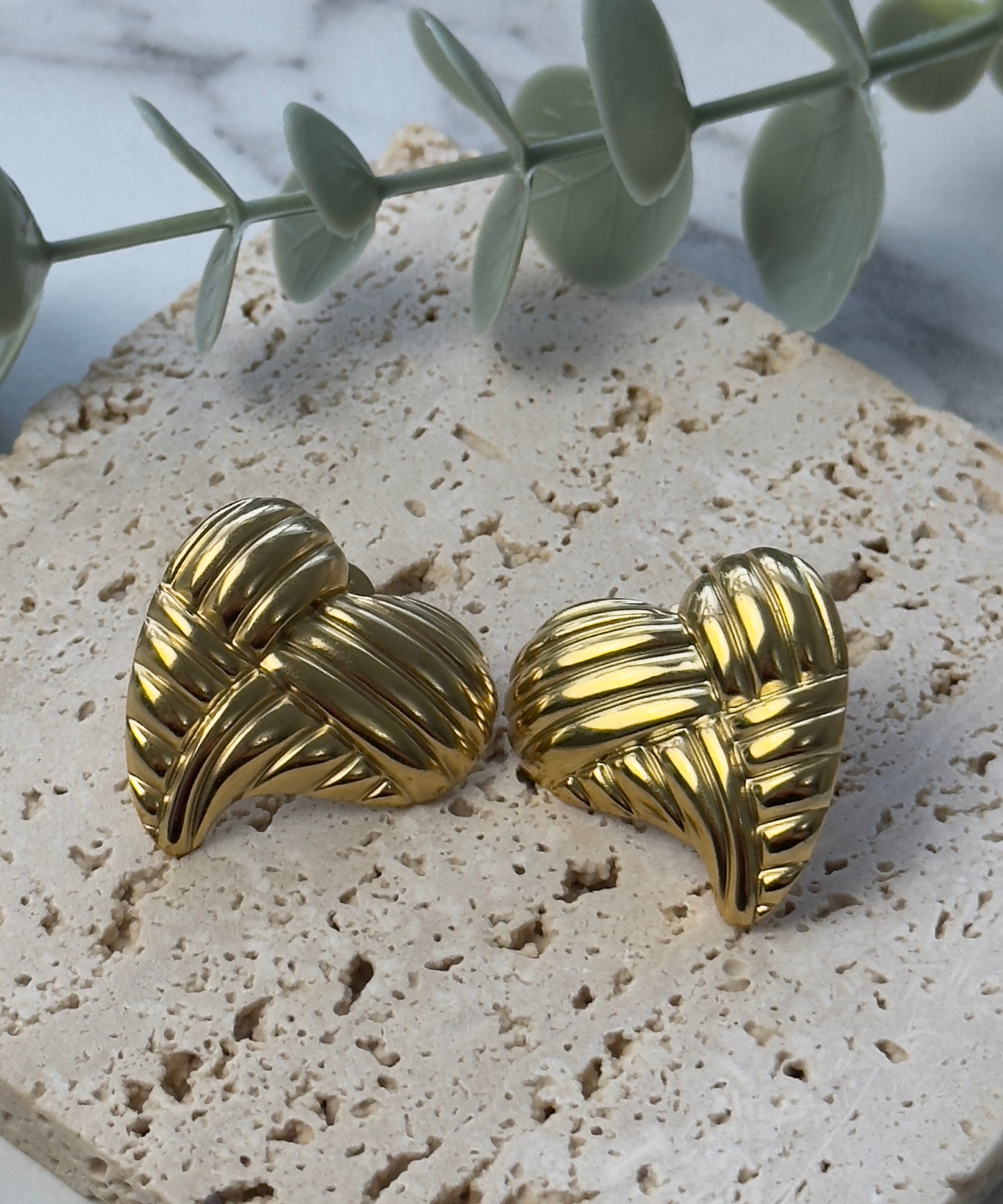 Chunky & Bold Patterned Stud Earrings