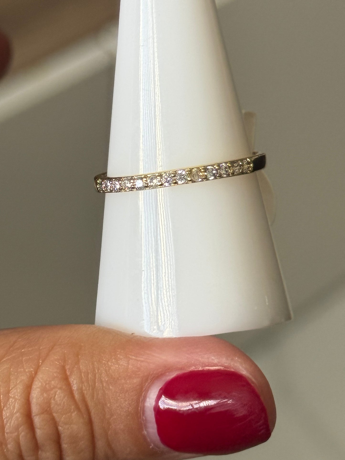 Minimal Sparkle Band Ring