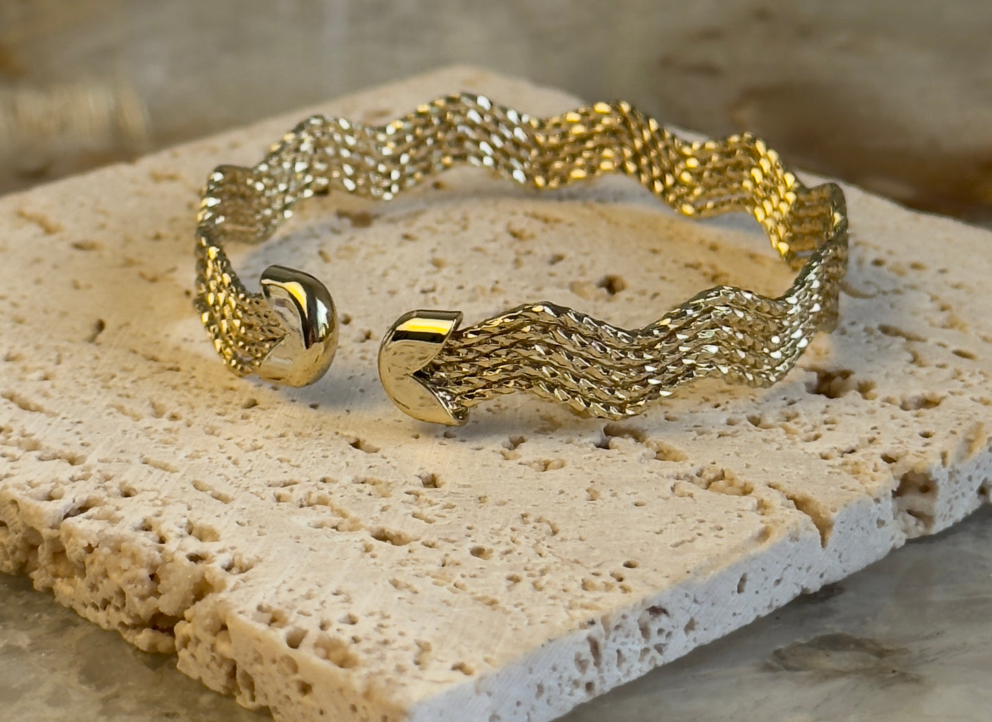 Textured Cuff Bangle