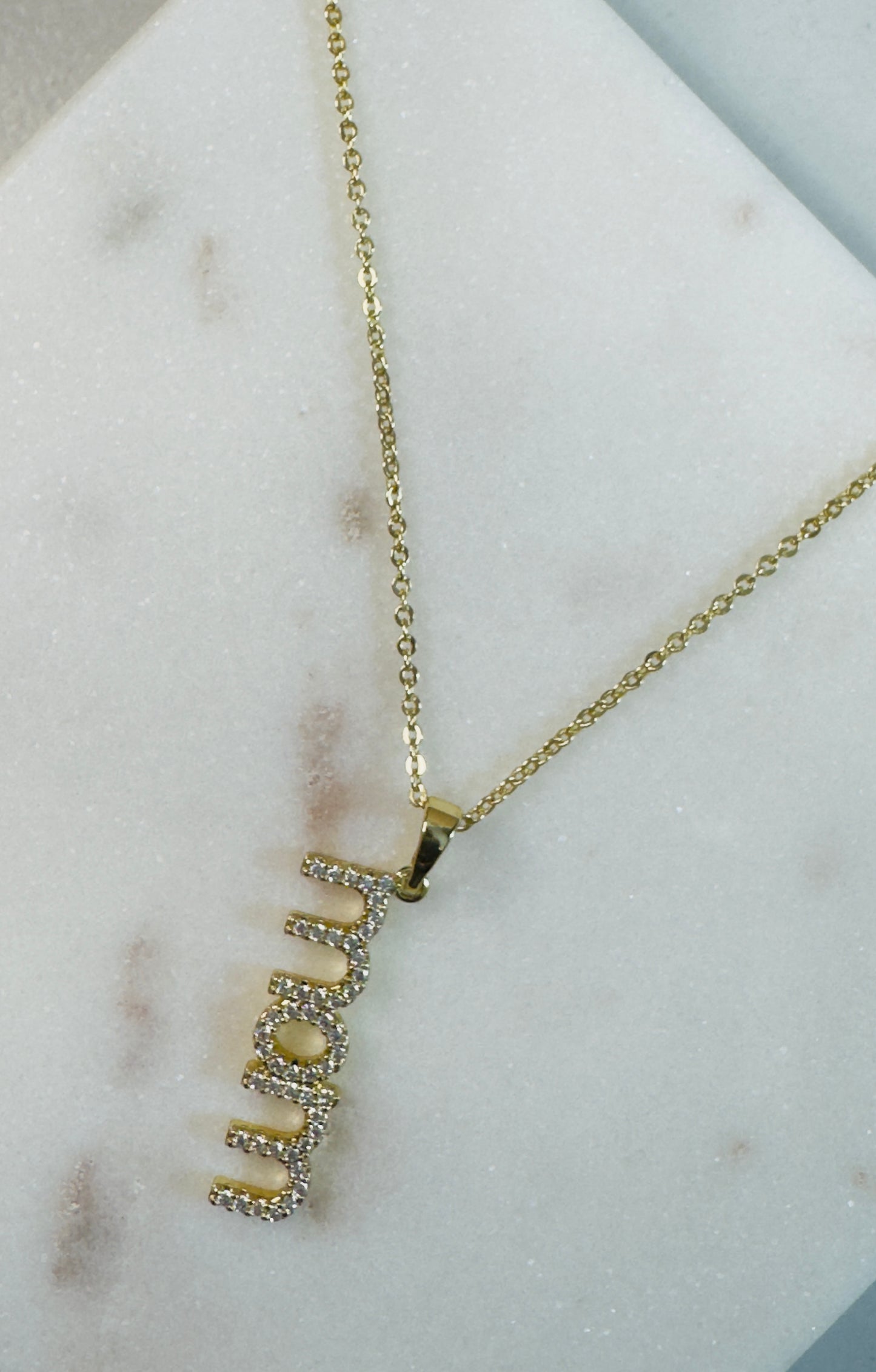 MOM Necklace – 14K Gold Plated  (18”)