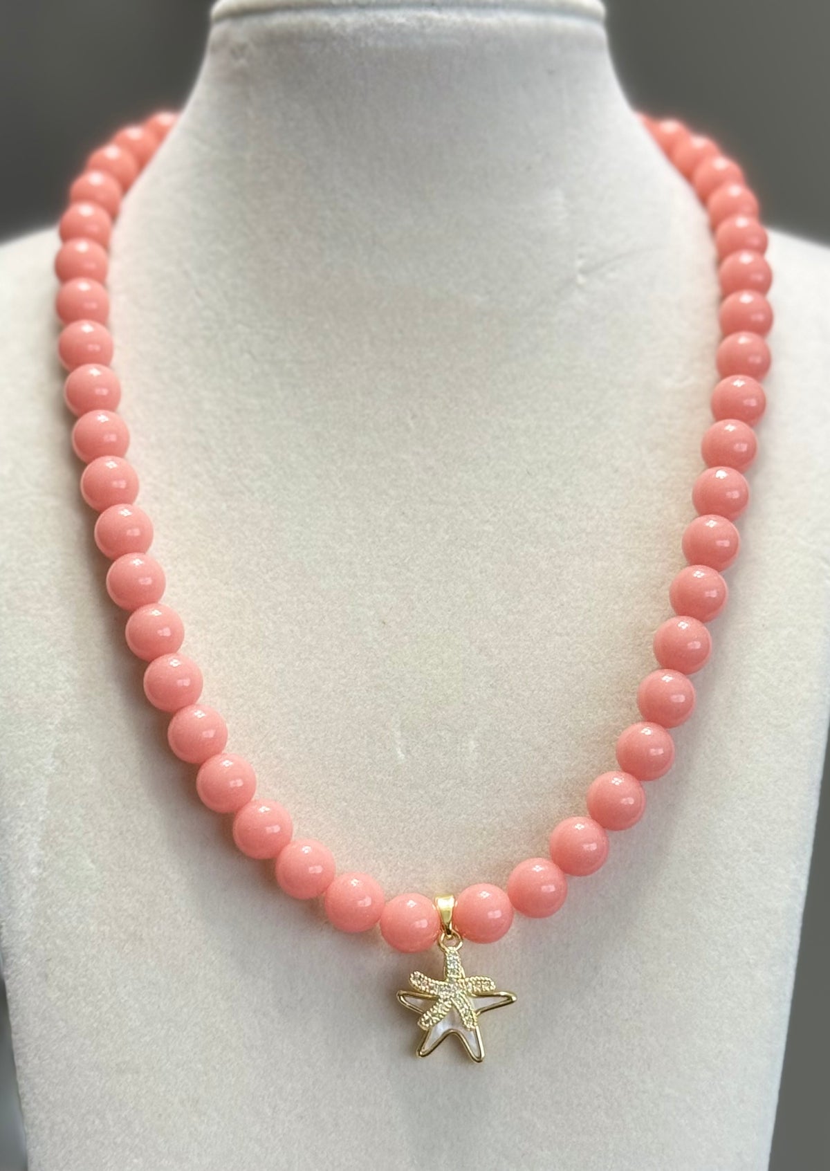 Handmade Acrylic Beaded Charm Necklace