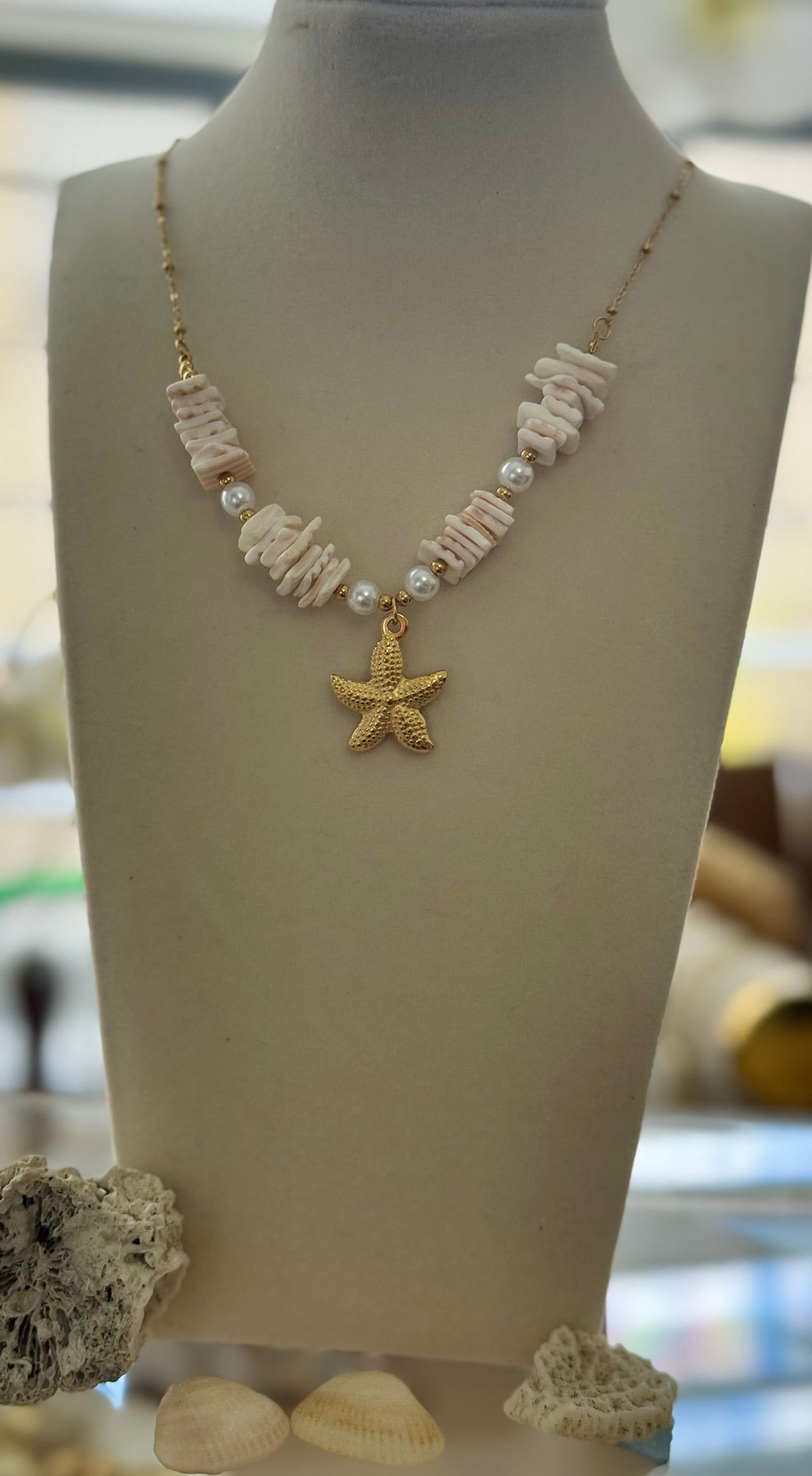 Star Shell Necklace Adjustable