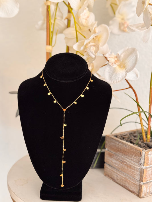 Multi Heart Lariat Necklace