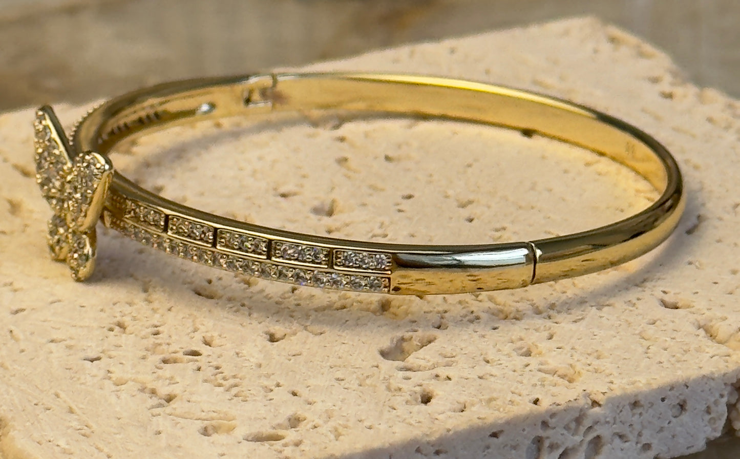 Butterfly Zirconium Bangle