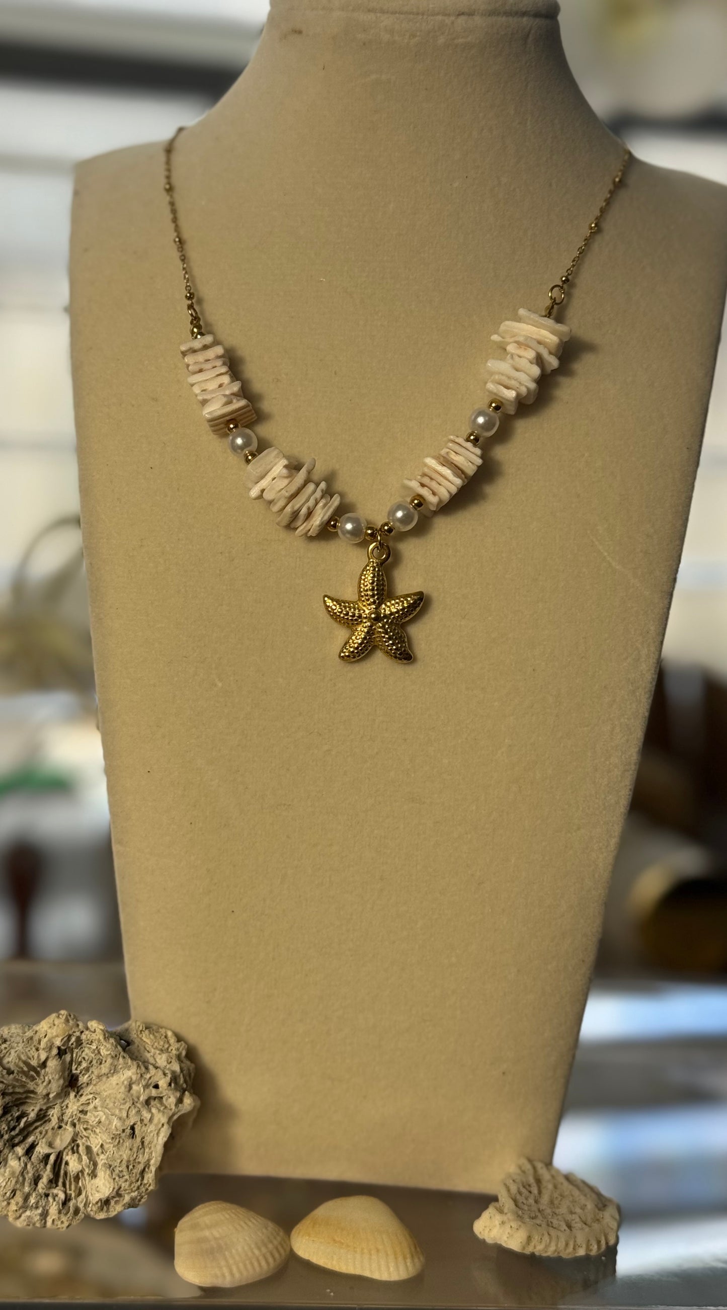 Star Shell Necklace Adjustable