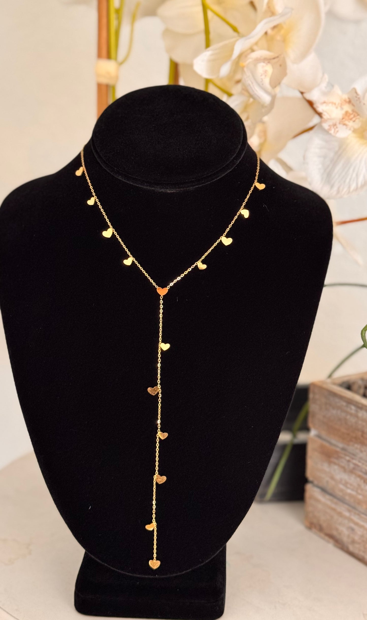 Multi Heart Lariat Necklace