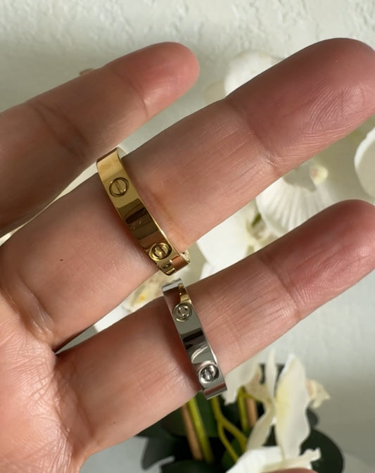 Stainless Steel Screw- Inspired Ring