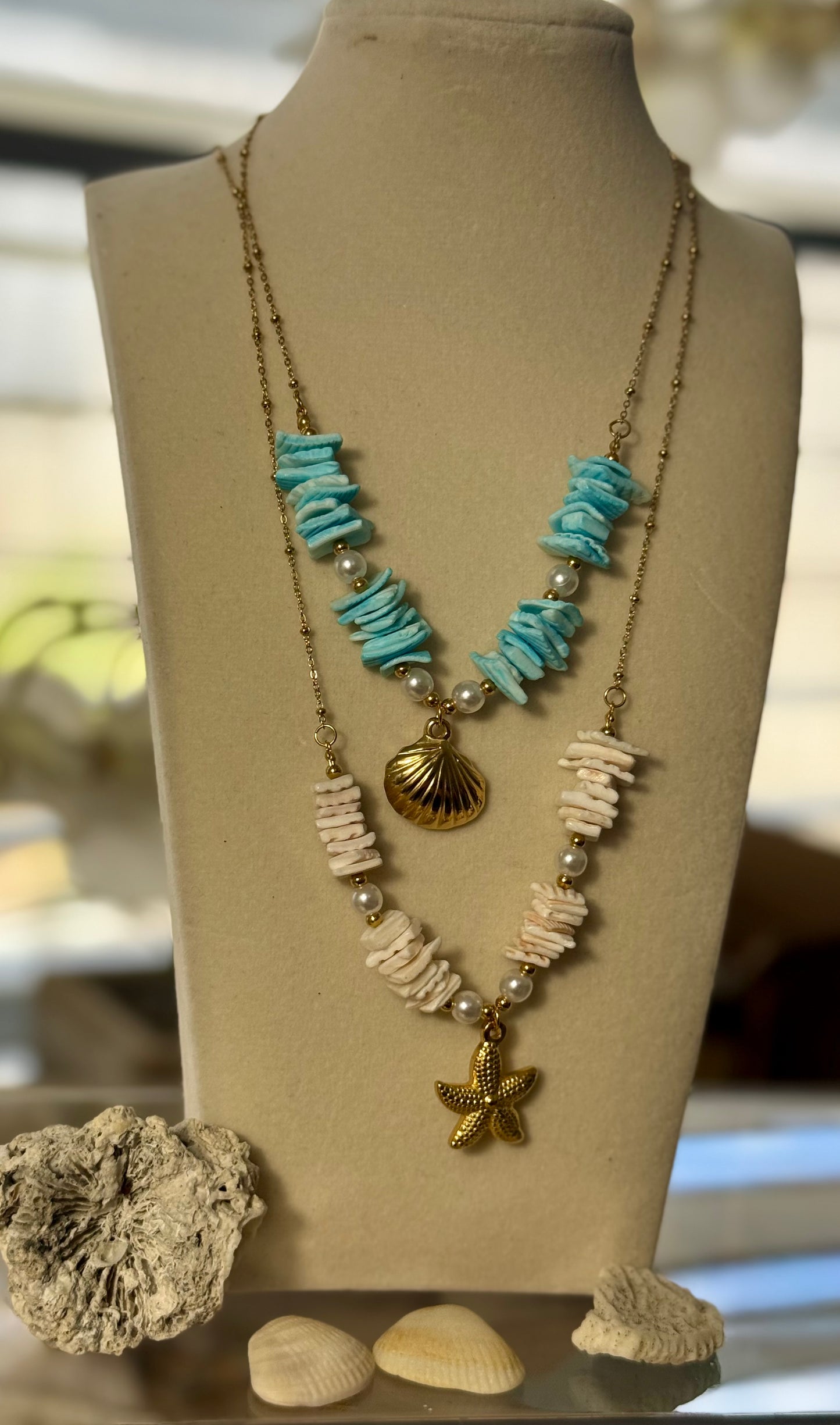 Star Shell Necklace Adjustable