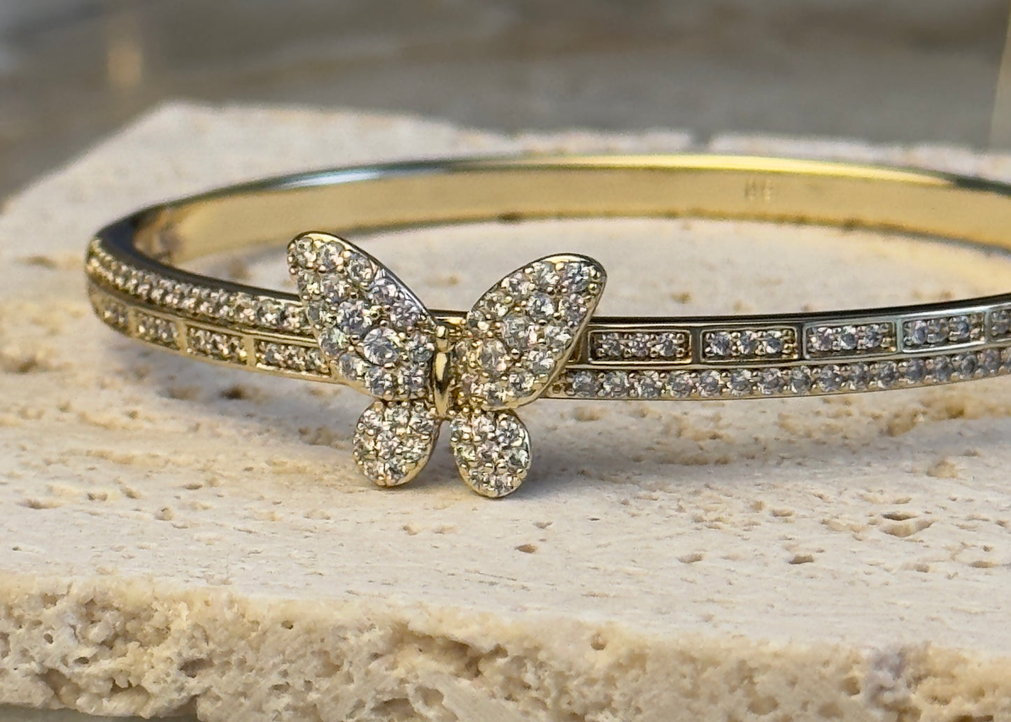 Butterfly Zirconium Bangle