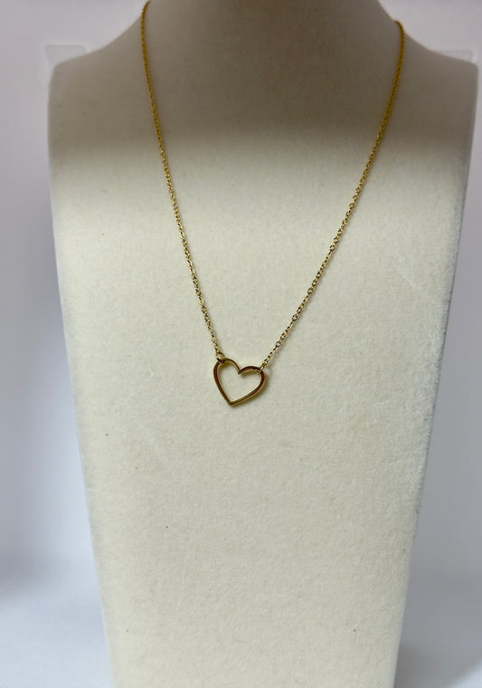 Minimalist Open Heart Necklace