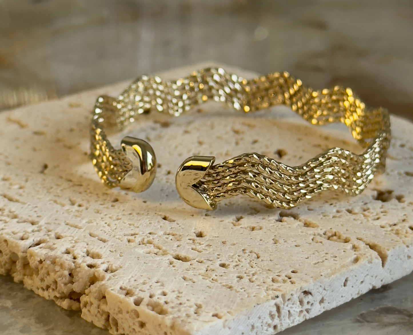 Textured Cuff Bangle