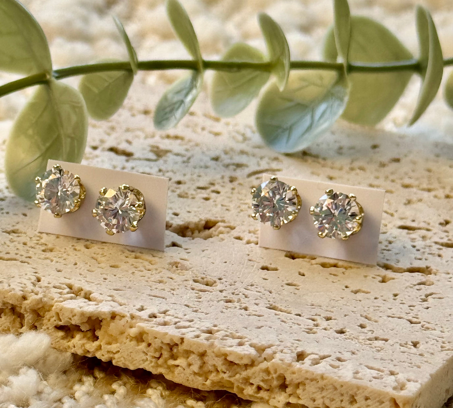 Crystal Stud Earrings (1 pair)