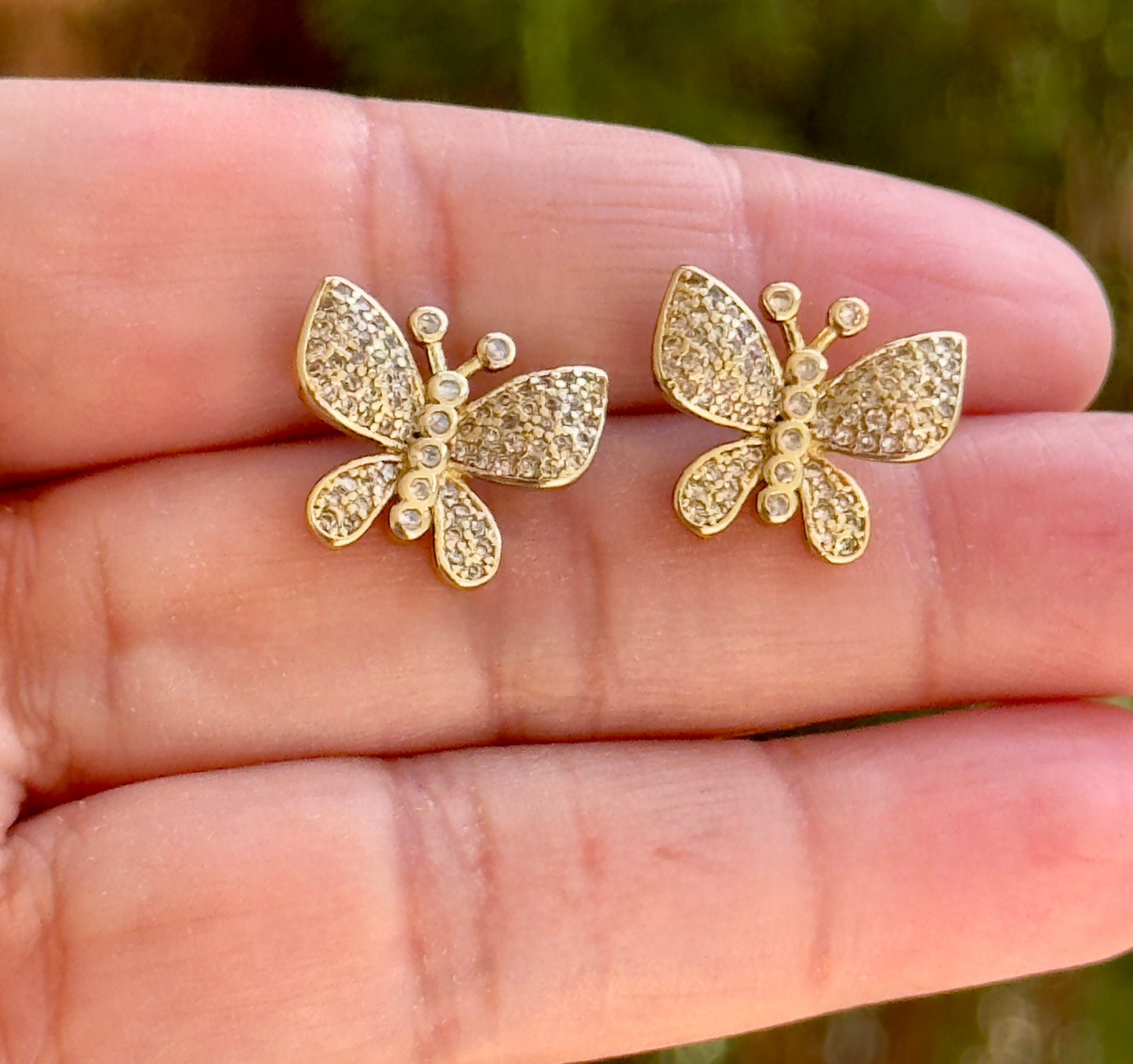 Butterfly Zicornium Stud Earrings