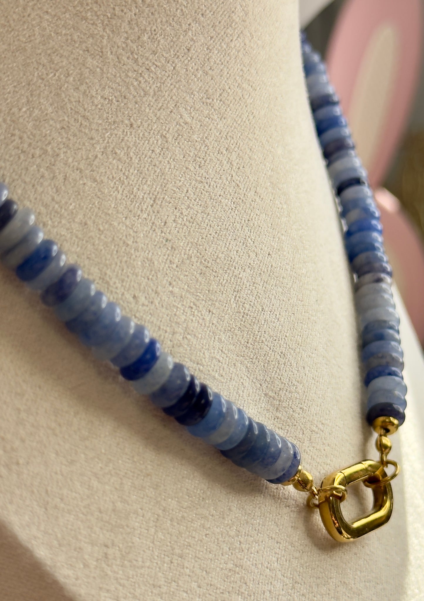 Blue Aventurine Natural Stone Necklace