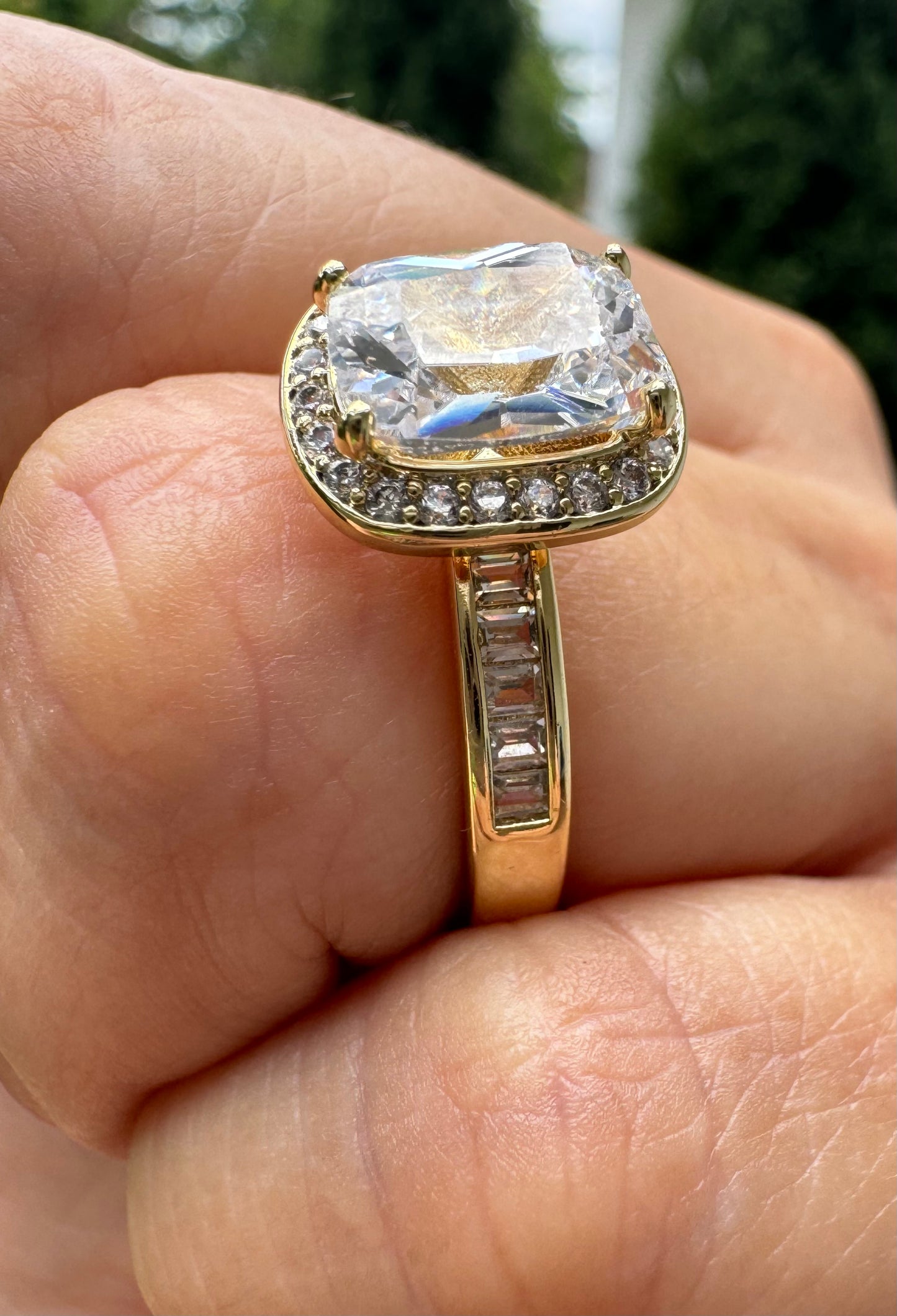 Square Crystal Ring