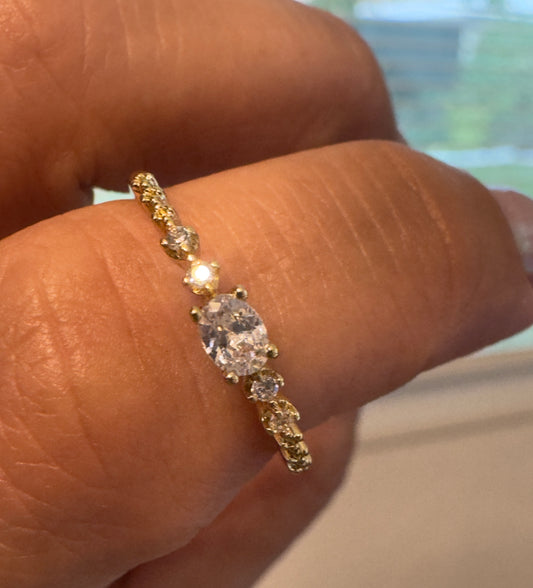 Oval CZ Eternity Ring