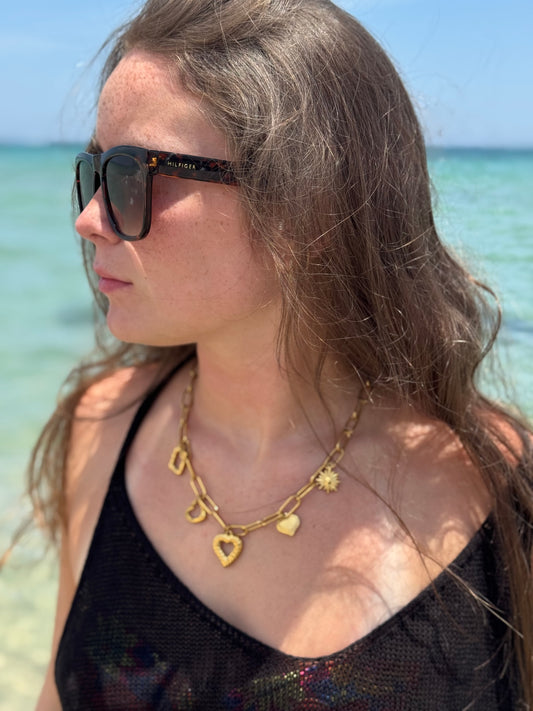 Multi-Heart Charm Necklace