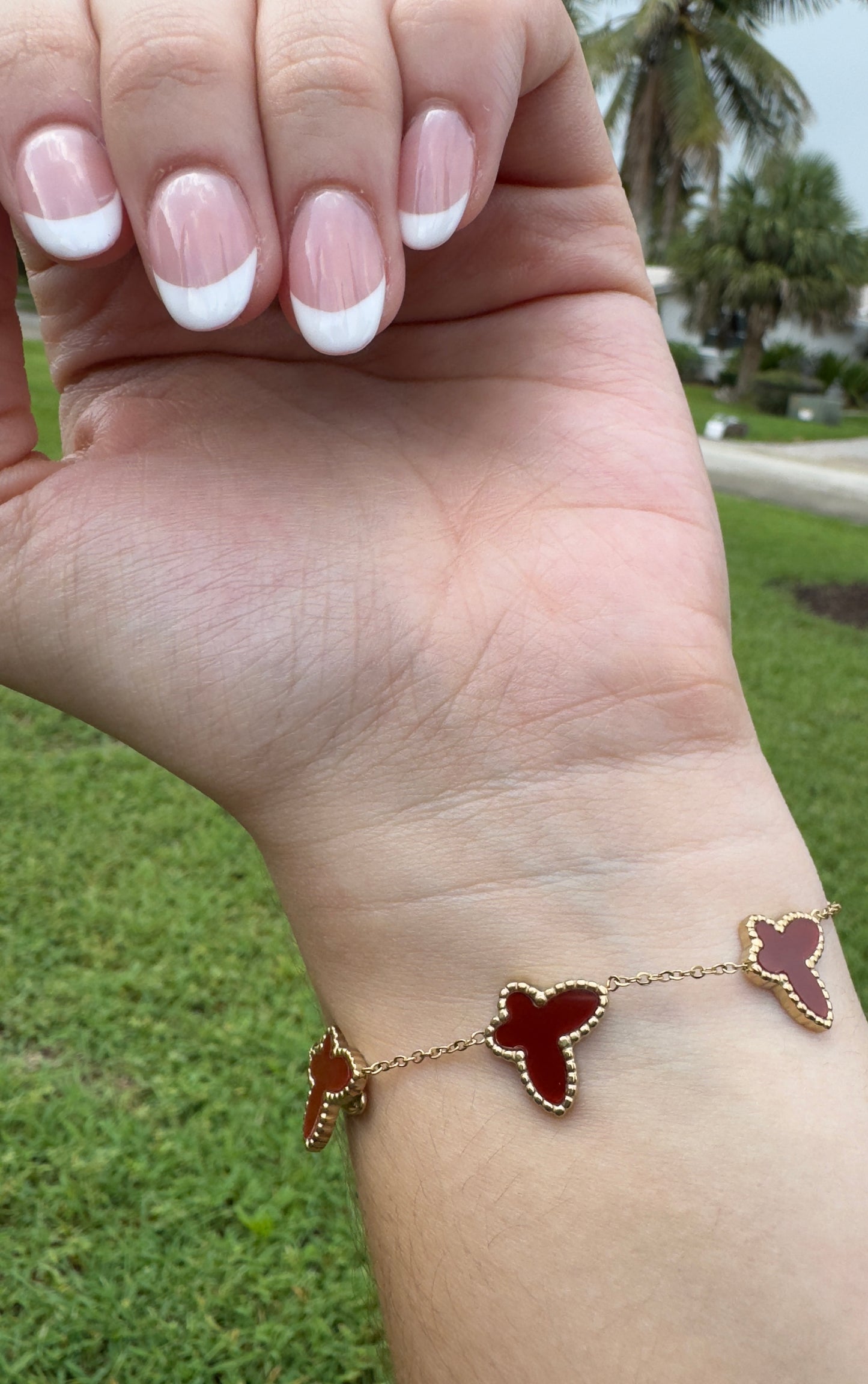 Dark Red Butterfly Bracelet