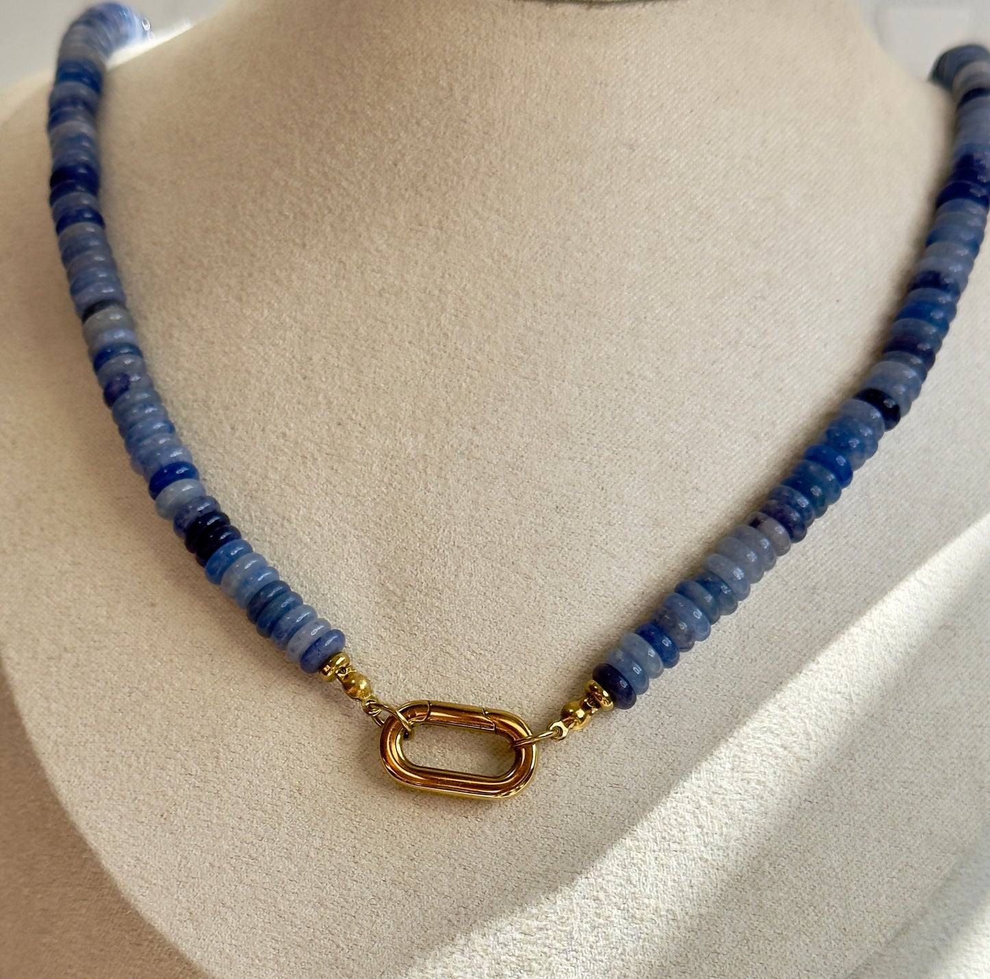 Blue Aventurine Natural Stone Necklace