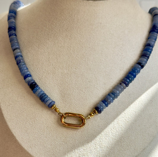 Blue Aventurine Natural Stone Necklace