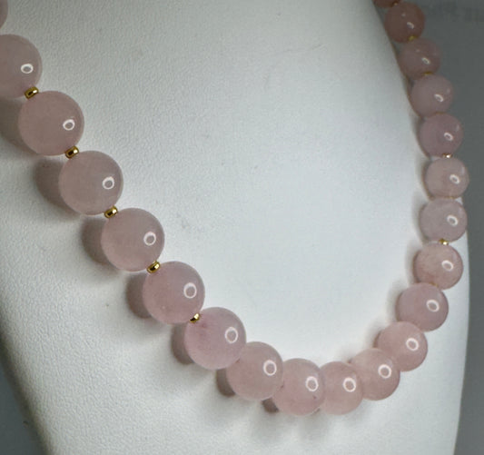 Rose Quartz Beaded Necklace