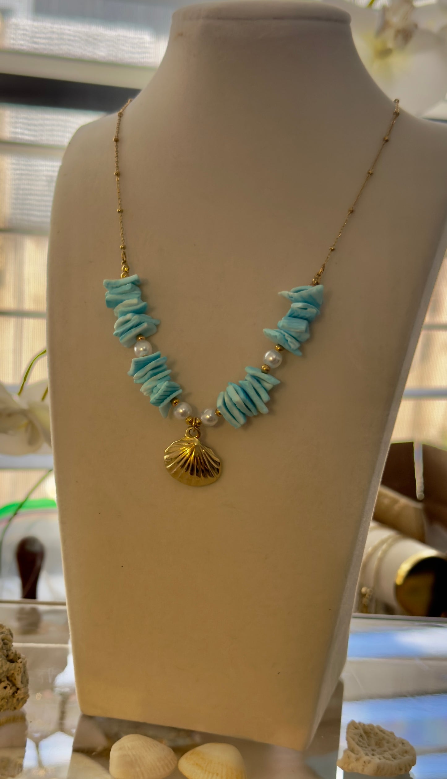 Star Shell Necklace Adjustable