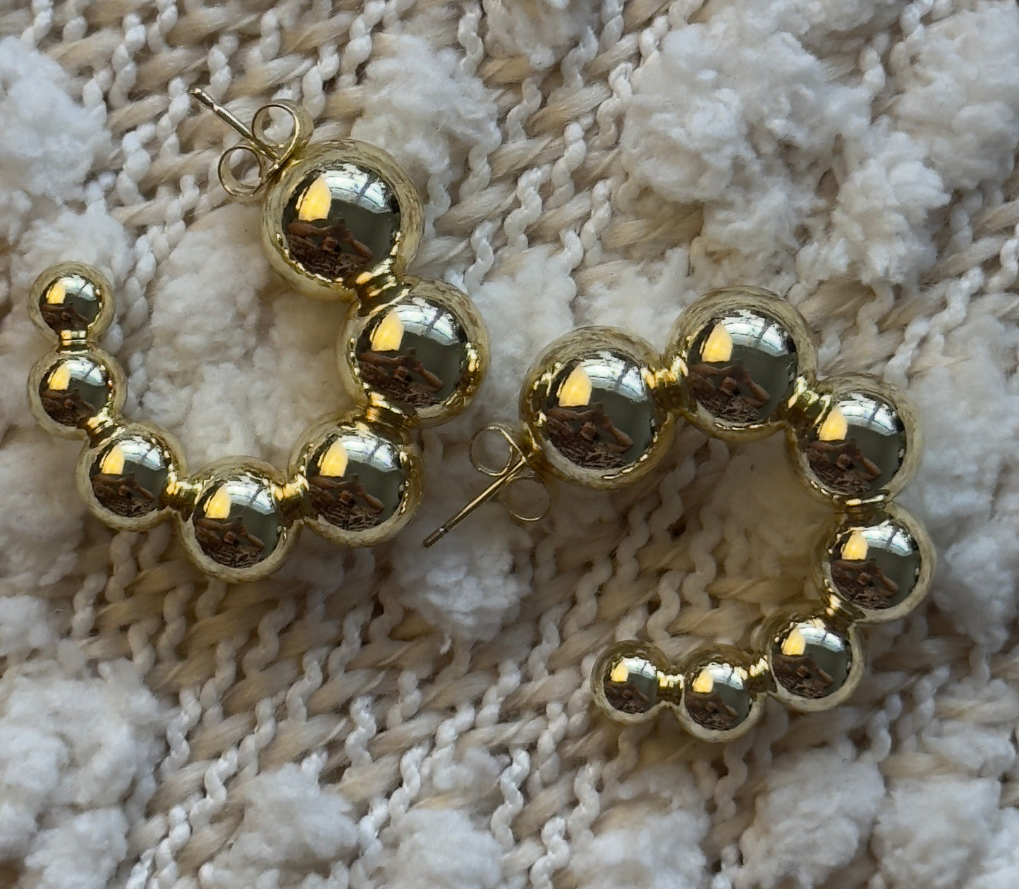 Chunky Beaded Hoops