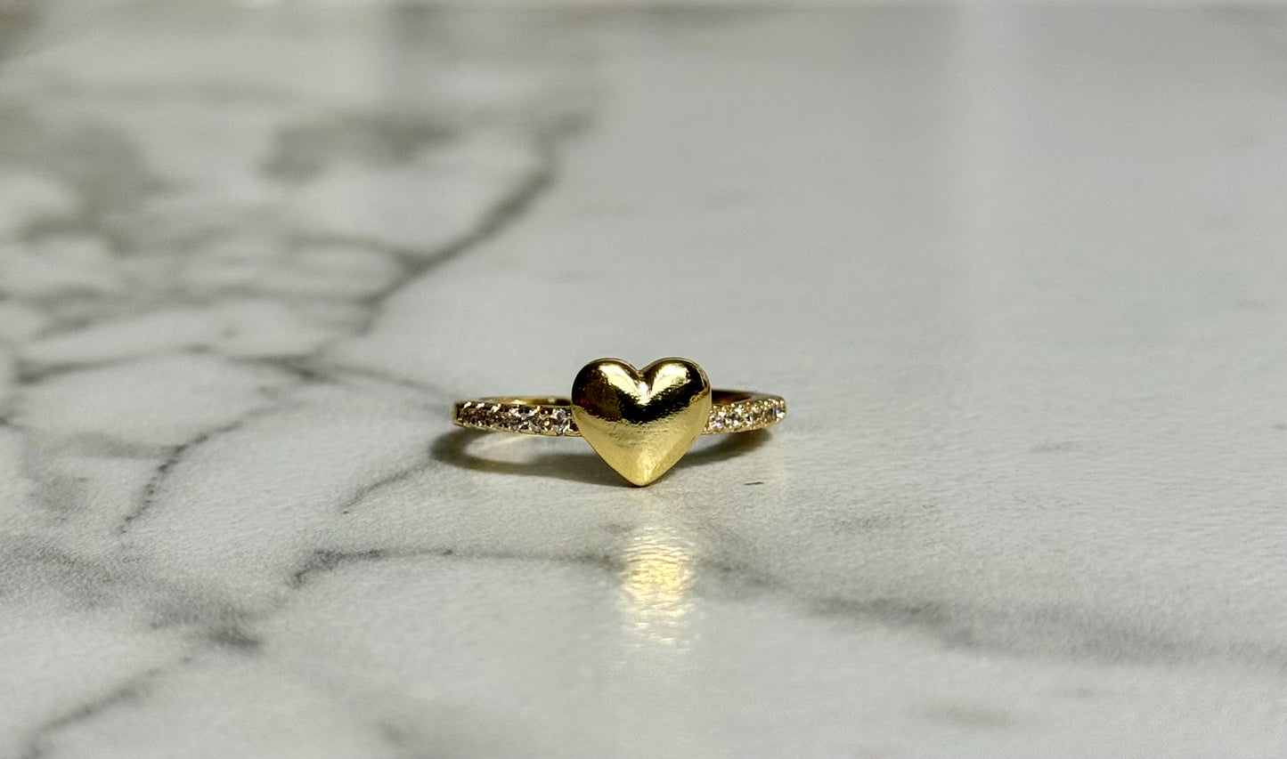 Heart Adjustable Ring With Zicornium