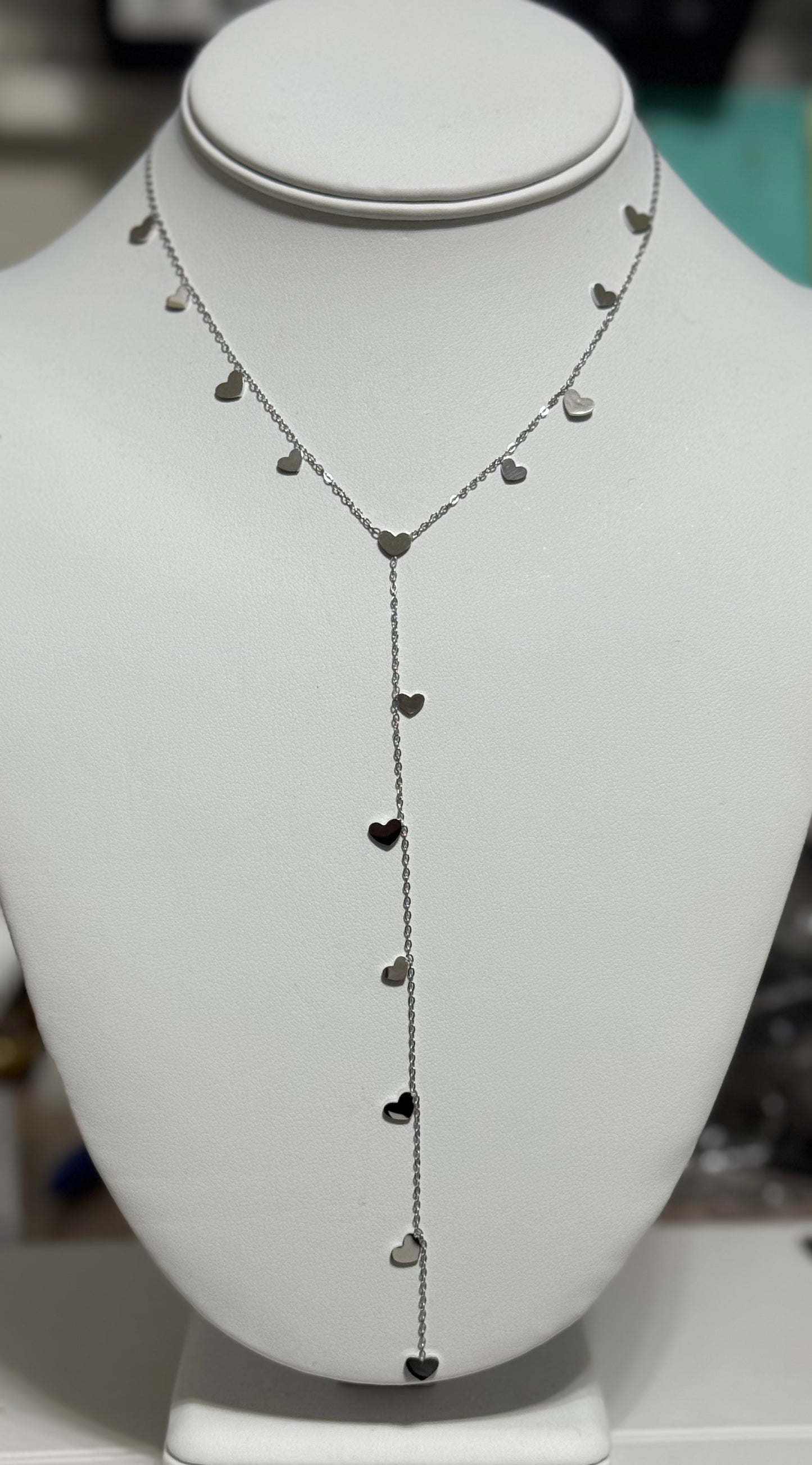 Multi Heart Lariat Necklace