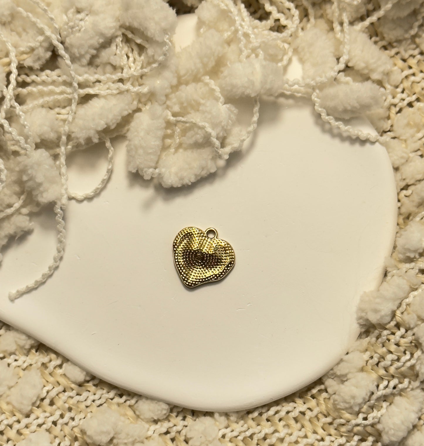 Textured Heart Charm