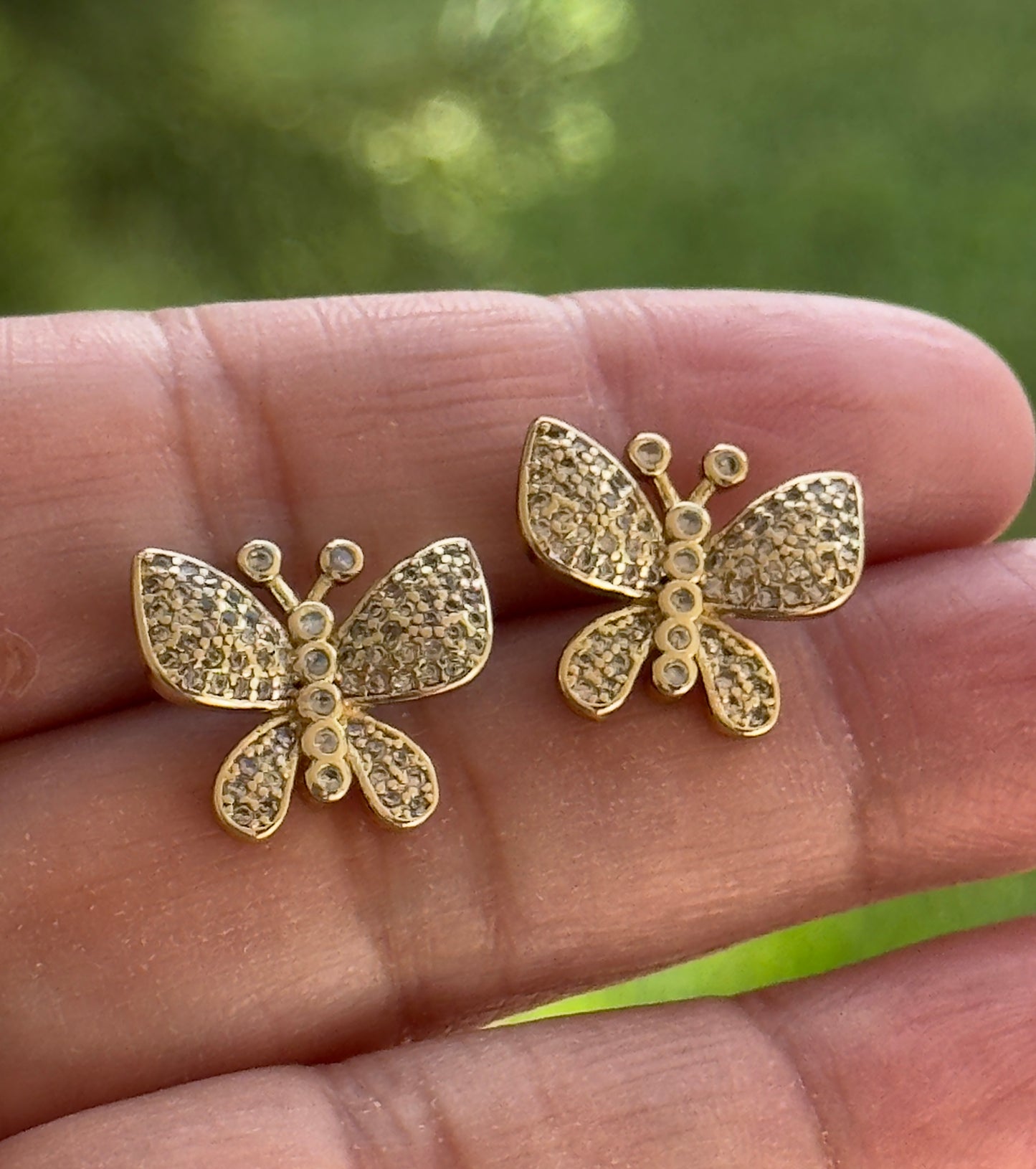 Butterfly Zicornium Stud Earrings